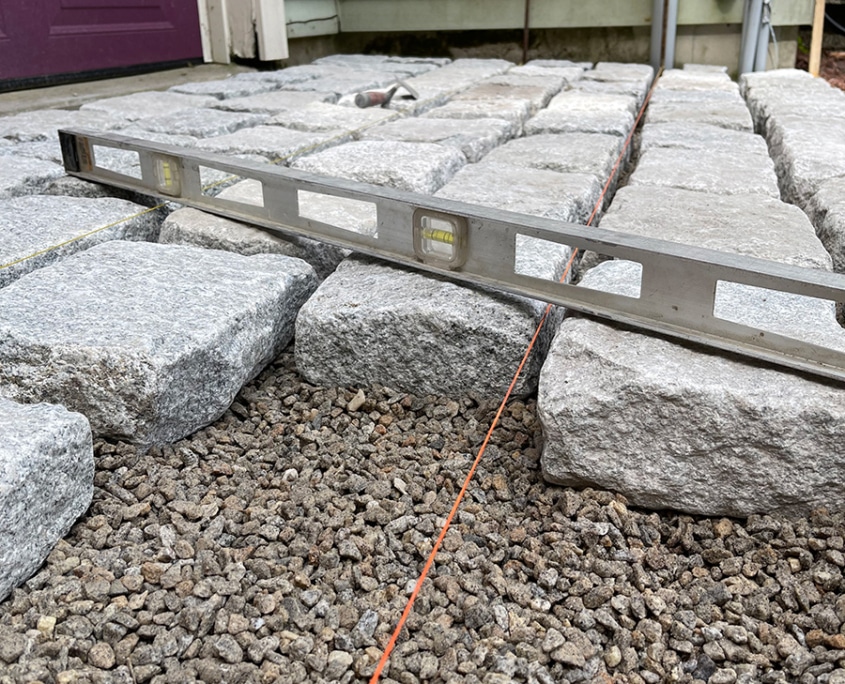 Granite path making in Maine