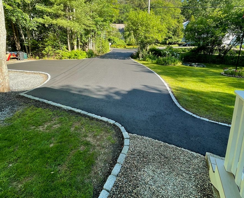 Private driveway made out of asphalt