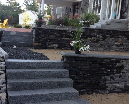 Beautiful granite stairs in Maine