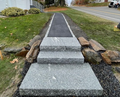 Granite paths and stairs for outdoors